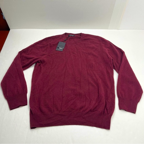 NAADAM The Essential Cashmere Sweater Mens Size XL Merlot‎ Burgundy NEW *FLAWED - Picture 1 of 15